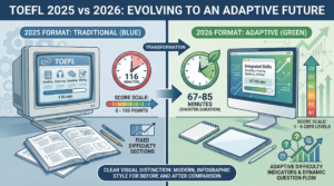 TOEFL iBT Format Comparison: Current (2025) vs. New (January 2026)